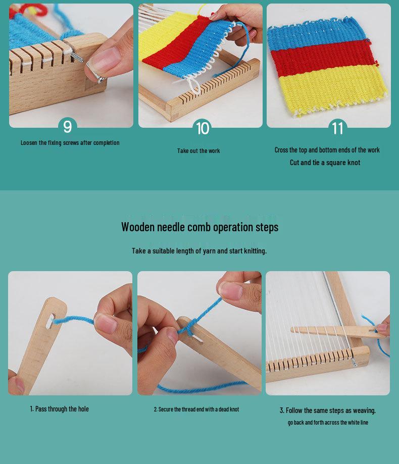 DIY Wooden Loom Kit for Kids: Handmade Gift for Girls' Wool Knitting In Kindergartens