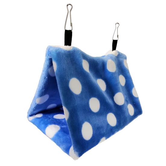 Pet Bird Parrot Winter Warm Soft Dot Plush Hanging Sleep Bed Nests Cage Hammock