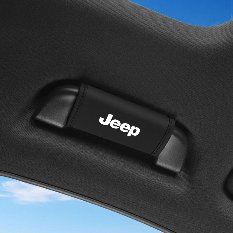Car Interior Roof Handle Protection Cover Auto Door Pull Hand Brake Handle For JEEP Grand Cherokee WK WK2 KJ KK KL Commander XK Renegade