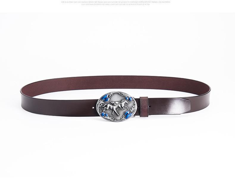Men's Retro Punk Metal Buckle Leather Belt