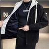 Jaqueta Masculina Tamanho Grande Solta Engordada Plus Fat Top Bonita Casual com Capuz