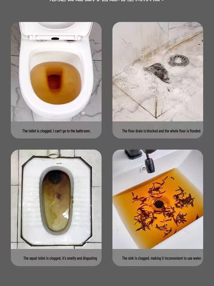 High-Pressure Air Drain Unclogger for Toilets and Floor Drains