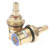 2pc Universal Replacement Tap Valves Brass Ceramic Disc Cartridge Inner Faucet Valve for Bathroom, Clockwise or Anti-clockwise