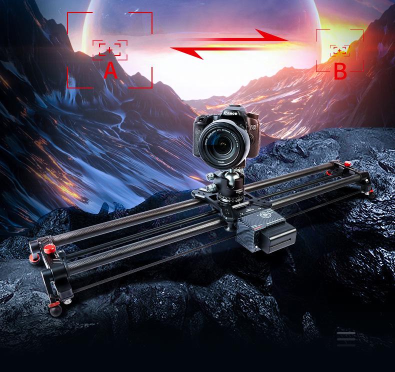 8K Electric Carbon Fiber Camera Slider HM80S for DSLR Timelapse & Follow Focus Photography