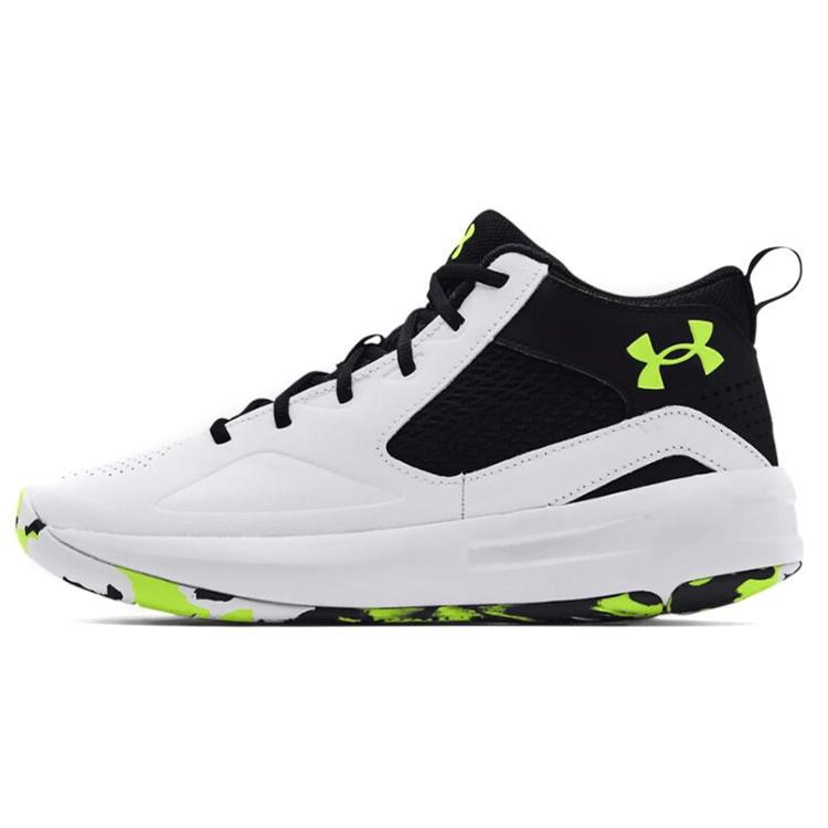 Under Armour Lockdown 5 Basketball Shoes  White Black  Men s 3023949-102 EU 40