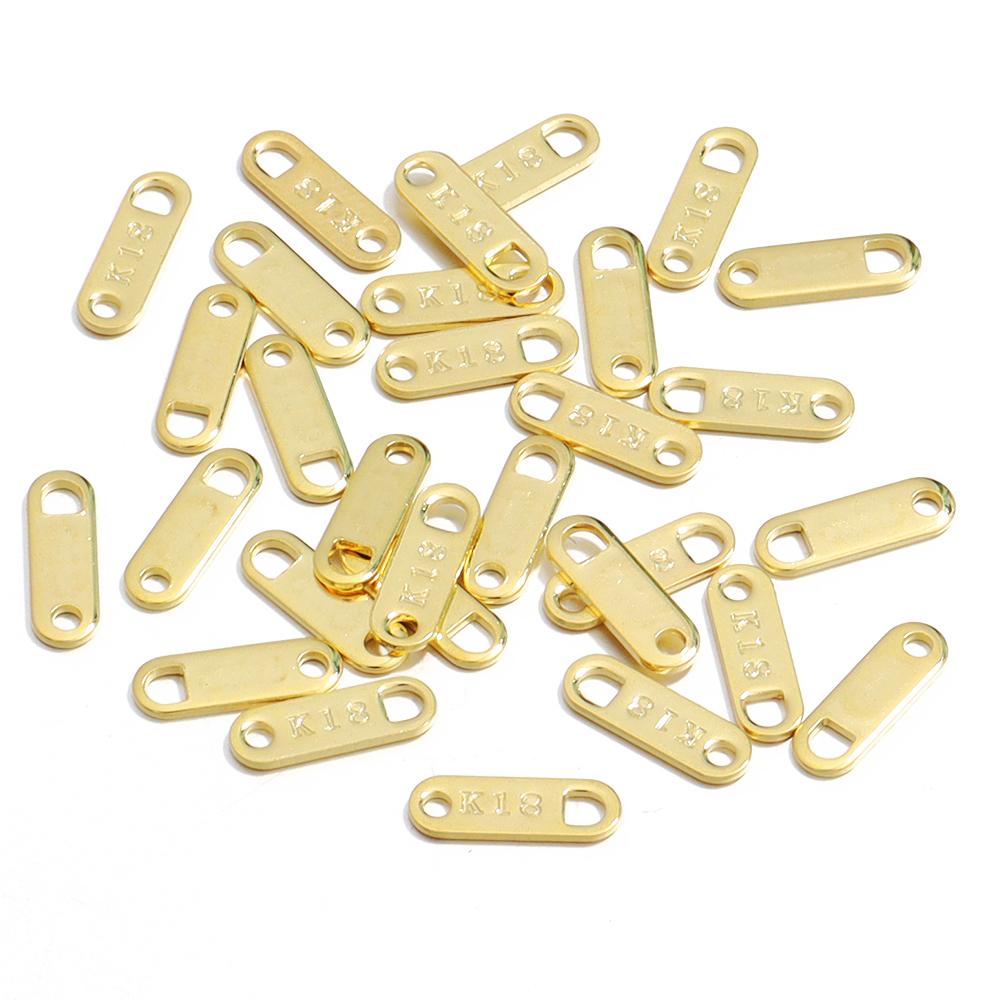 20pcs Stainless Steel Extend Tail Chain Charms Tag Gold Steel Color Multi-style Pendant for DIY Necklace Bracelet Jewelry Making