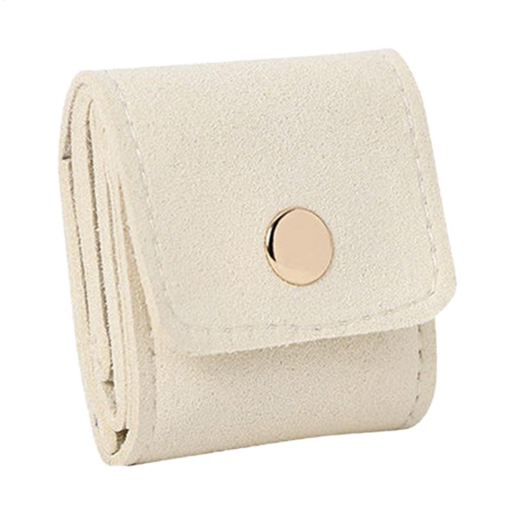 Jewelry Travel Bag Travel Ring Holder Trendy Folding Divided Case With Buckle For Airplane Beach Vacation Honeymoon Wedding