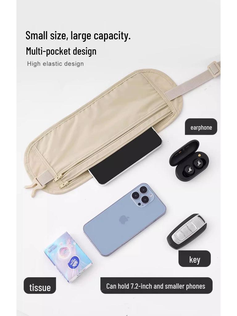 Unisex Anti-Theft Passport Waist Bag for Travel and Sports - Slim, Invisible, Secure