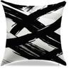 Home Decor Abstract Black And White Brushstroke Pillows Pattern Cushion Cover Suitable For Sofa Bedroom Car Pillow Cover