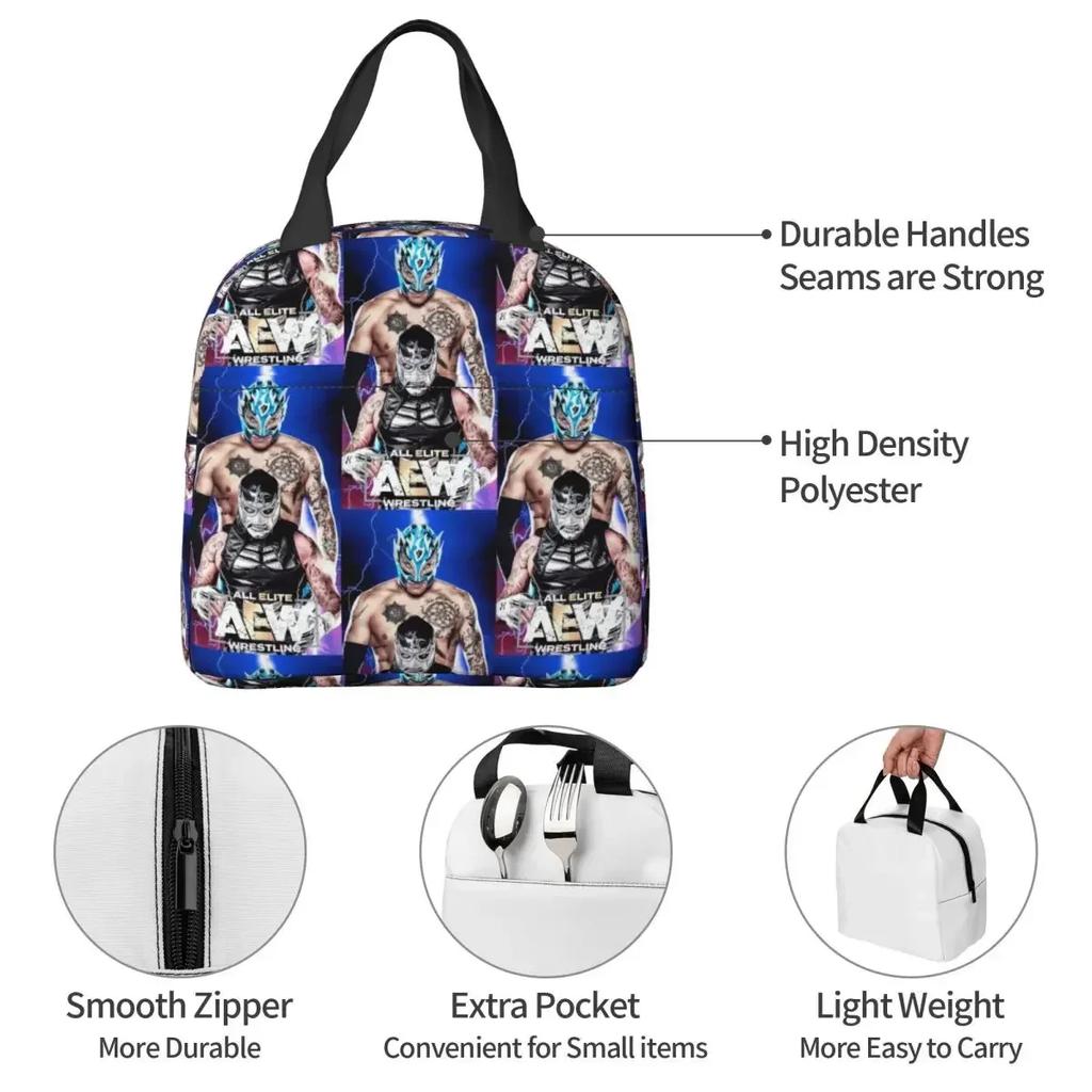 Penta Wrestler Insulated Lunch Bag for Women Children Portable Food Boxes Thermal Lunch Box Tote
