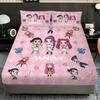 Conjunto de Lençol Sem Aba Estampado Caçadores de Demônios K-Pop 3 Peças Vários Tamanhos Capa de Cama Macia Decoração de Cama de Quarto Lavável à Máquina