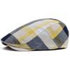 Boina de Cuadros Transpirable para Mujer Gorra Juvenil Vintage Británica para Hombre Primavera Verano Otoño Sombrero Casual de Pintor Hacia Adelante