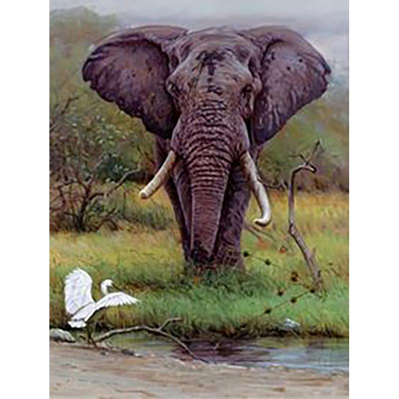 Diy Elephant 5D Diamond Painting Full Round Drill Mosaic Animals Diamond Embroidery Cross Stitch Kits Home Decor Wall Art Gift