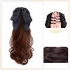 Synthetic Wigs Simulated Ribbon Bowknot Puffy Curly Grab Clip Ponytail Wig Women Headwear Extensions 40Cm