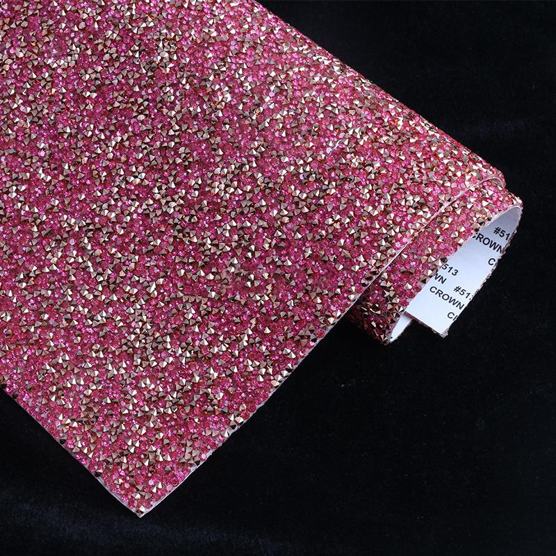 VC 20*24cm *40 Self-Adhesive Glass 3D Eco-Friendly Rhinestone Flatback 14 Facets Strip Sticker DIY Accessories Phone