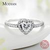 Exquisite 925 Sterling Silver Vintage Hearts AAA Clear CZ Finger Rings for Women Luxury Wedding Statement Jewelry Bijoux
