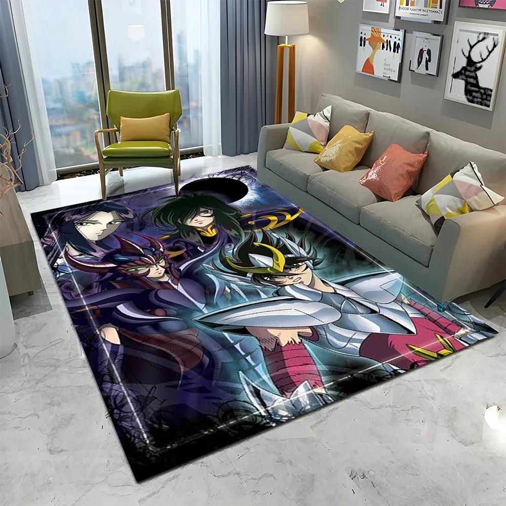 Retro Saint Seiya Anime Karikatür Halı Halı Ev Oturma Odası Yatak Odası Kanepe Paspas Dekor, çocuk oyun Alanı Kilim kaymaz Zemin Mat