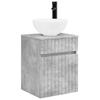 Wall Mounted Washbasin Vanity Unit Concrete Grey 39 X 35 X 63 Cm
