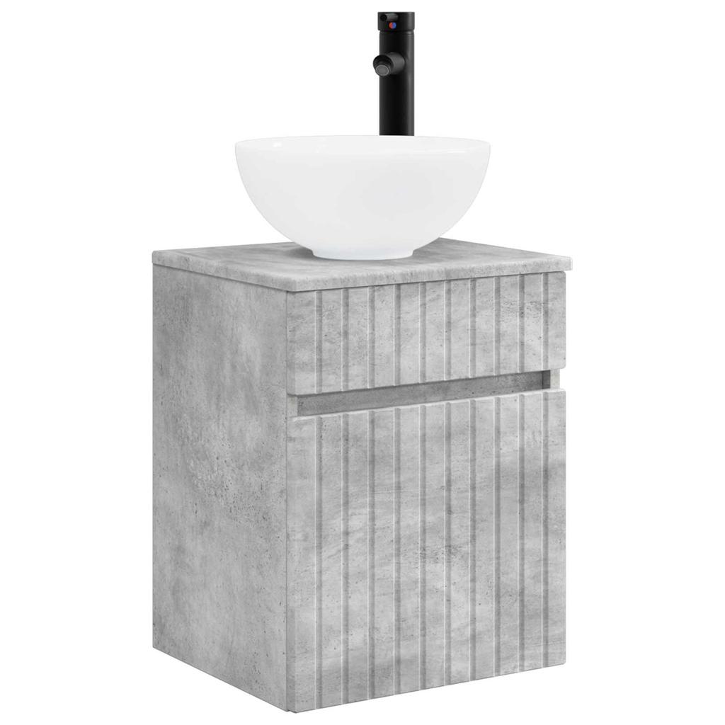 5 Piece Bathroom Cabinet Set Concrete Grey 43 x 11.5 x 60.5 cm