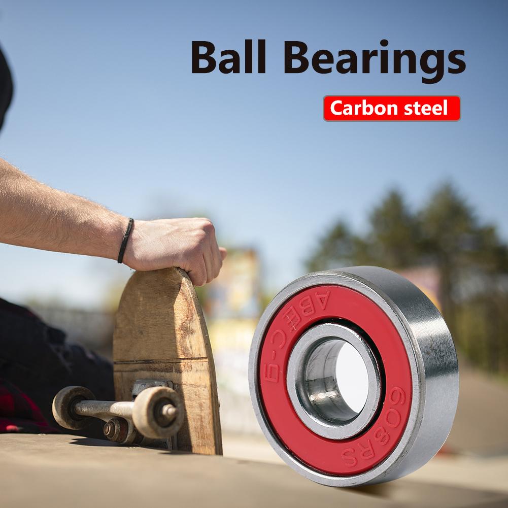 10pcs Inline Roller Skate Bearing Deep Groove 608rs ABEC-9 Miniature Ball Bearings Carbon Steel Longboard Bearing for Skateboard