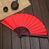 Folding Fan Smooth Opening Solid Color Decorative Bamboo Frame 10 Inches Chinese Style Handheld DIY Blank Fan Home Decor
