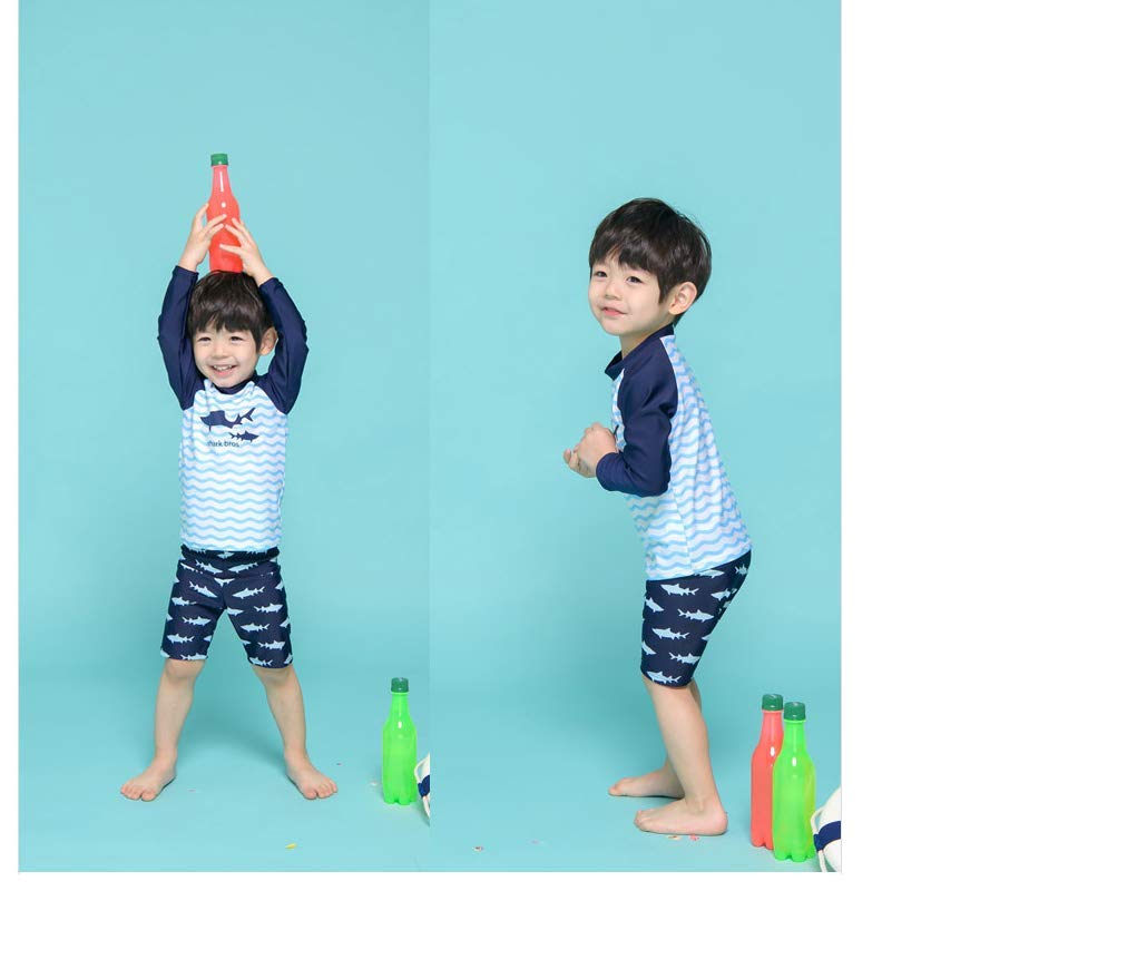 Costum de baie popular IG pentru băieți Rashguard cu mâneci lungi Pantaloni de surf Căciulă de înot Set costum de baie pentru copii Top și pantaloni Costum de baie separat cu protecție UV Înot