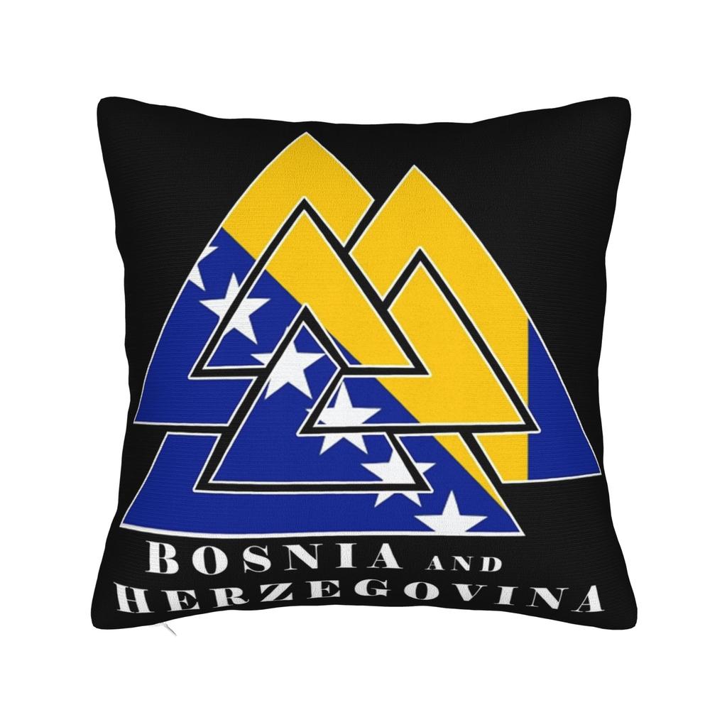 Bosnia and Herzegovina Flag Pillowcases Product Printing Cushion Cover Decoration Pillow Case Cover Home Multiple Sizes