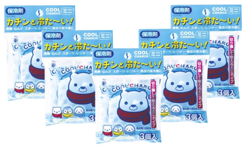 Kiyo Jochugiku Cool Charge Mini Ice Packs keeping icing and lunch boxes 3 packs x 5 sets (for cool) - синий
