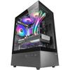 MARS GAMING MC-XO, Boîtier Gaming ATX, Double Verre Trempé Continu 90°, Ventilateur FRGB 12cm, Système Refroidissement SIDECOOL,
