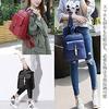 Lunar Berry Backpack, Cute and Stylish, PU Leather, Large Capacity, Women's, Size 111 (Black), Perfect for Commuting, School, Office, Business, or