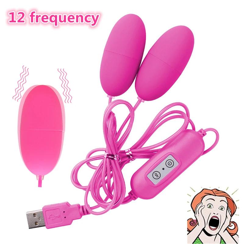 Double Jumping Vibrating Eggs 12 Frequency Multispeed G Spot Vibrator Bullet Love Eggs Vibrator Sex Toys for Women Adult Products