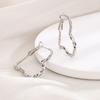 Twisted Line Love Big Earrings Splicing Irregular Exaggerated Ear Buckle Creative Sense Hollow Twist Heart Earrings Women