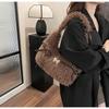 Plush Bag Women's Large-capacity New Autumn and Winter Niche One-shoulder Underarm Bag High-end Plush Bag
