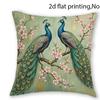 1/4 pz Copricuscini Decorativi Vintage Stile Cinese Floreali e Uccelli Pavone Gru Martin Pescatore Decorazioni per la Casa Federe per Cuscini Copricuscino