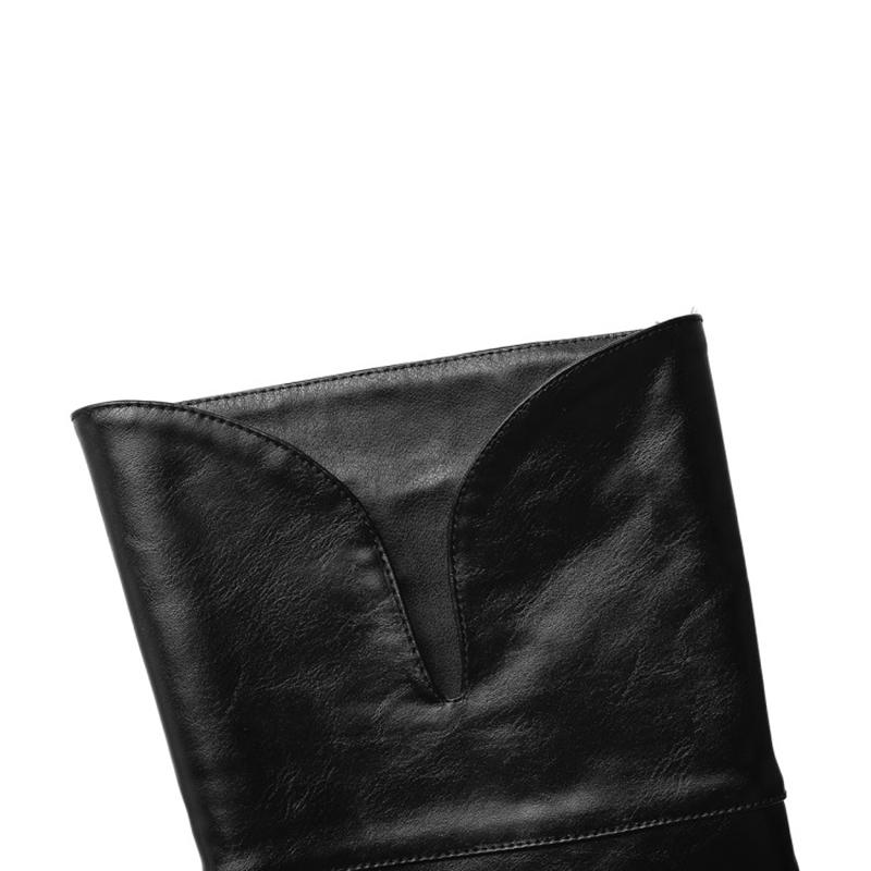 Fashion Women Over The Knee Boots Heels Long Boots Black Lady Shoes Big Size 44 45 46