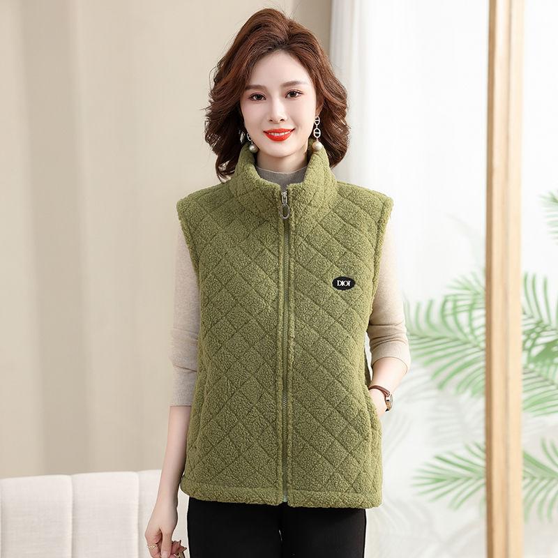 Autumn Lamb Wool Vest Women's Winter Clothing Thickened Granular Wool Vest