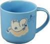 MOOMIN Milky Mug with Lid and Wooden Coaster, Large, 350ml, Blue, MM8401-11C