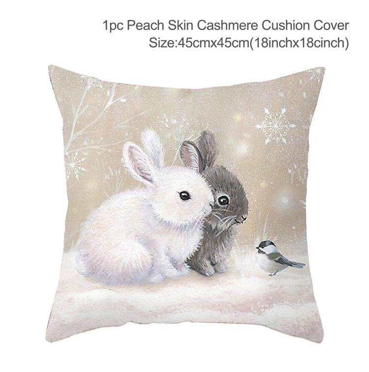 45cm Christmas Pillowcase Cushion Cover Christmas Decorations for Home 2026 Christmas Ornament Gift Navidad Happy New Year 2026 мятный зеленый 1270₽
