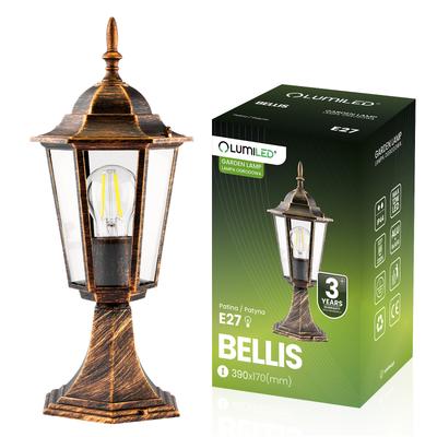 Outdoor Garden Lamp E27 Post Lantern 39Cm Patina Bellis Lumiled
