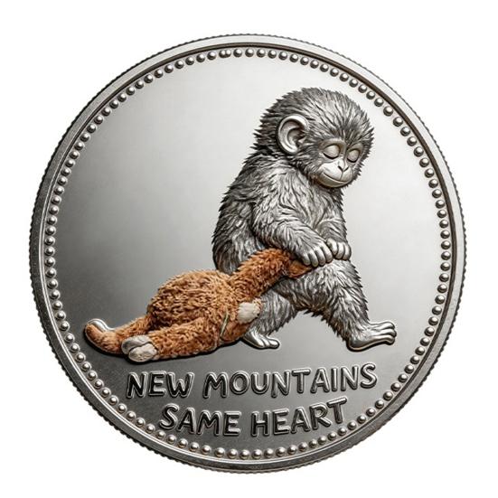 Emotional Support Coin Inspirational Monkey Challenge Pocket Coin Double?Sided Collectible Token for Friends Family Motivation Keepsake