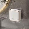 Punch-Free Wall-Mounted Soap Dish with Lid and Drainage