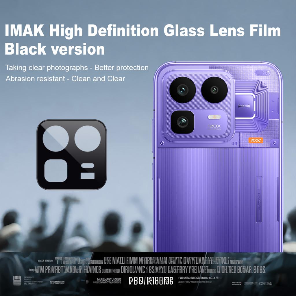 For Realme Neo 8 5G Glass IMAK High Definition Glass Lens Film Self-positioning Version Black Version