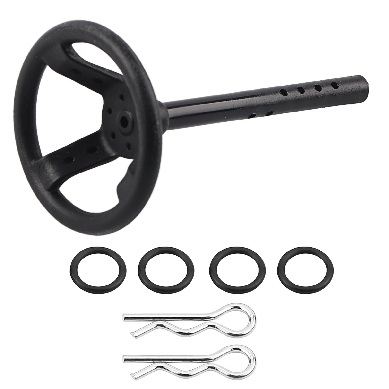 

Universal Black Plastic Steering Wheel for 110 Scale RC Crawler Car