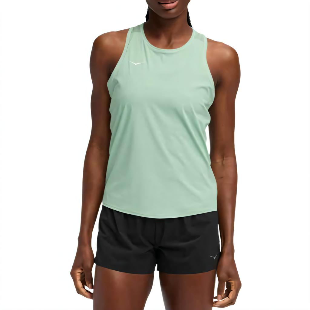 Hoka One One Airolite Moisture Wicking Breathable Quick Dry Lightweight Comfortable Cool Sleeveless Sports Tank Women Tops 1175773-JADE