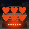 10pcs Car Reflective Stickers Heart-Shaped Enhances Nighttime Safety