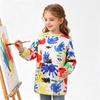 Kids' Waterproof Long-Sleeve Painting Smock with Back Buttons - Baby Bib Apron for Eating & Art