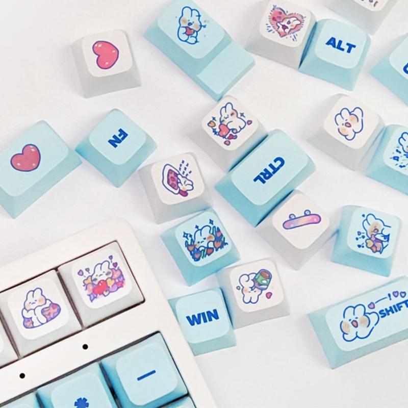 Keycaps Set 138 Keys XDA Profile PBT Dye-Sublimation for Mechanical Gaming Keyboard -MX Hes Keypad