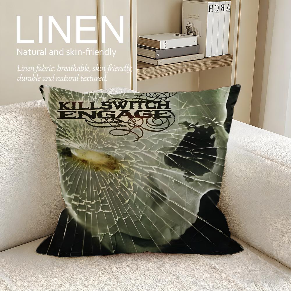 

Music Killswitch Engage Cushion Cover Pillowcase Set Pcs x x Breathable Washable Sofa Cushion Cover 30X30cm