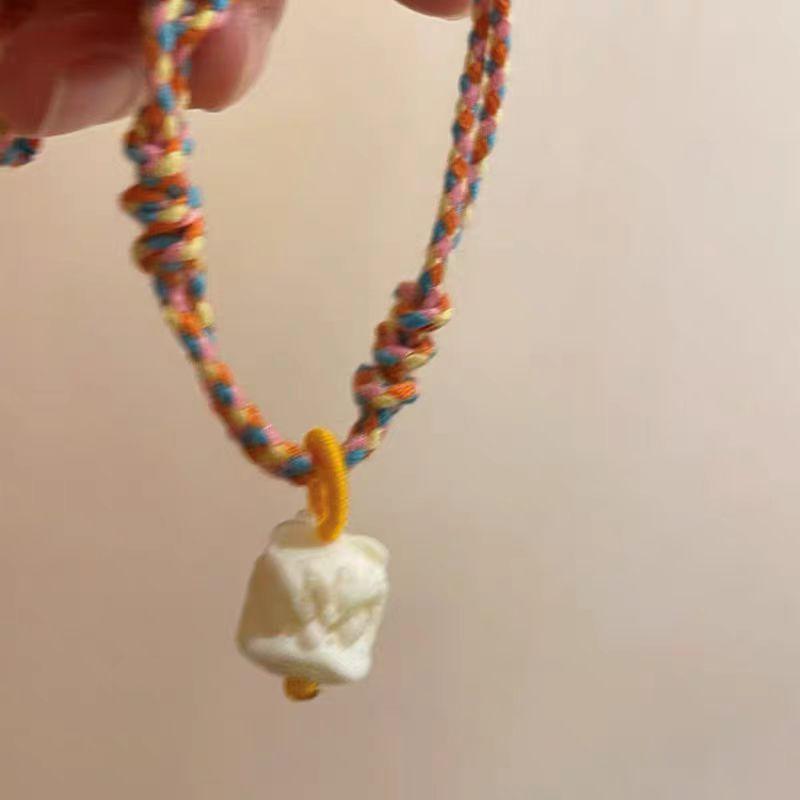 New Chinese Lion Dancing Bamboo Knitting Rope Hand Rope Female Niche Design High-End Beaded Bracelet Student Girlfriend Jewelry