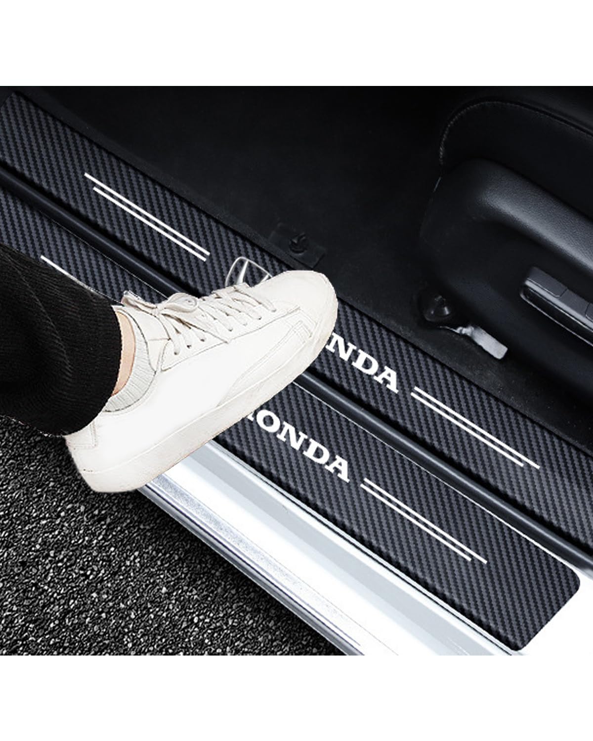 

LIKENNY Защитная пленка для боковых порогов автомобиля Защитная наклейка Защита порога автомобильной двери от царапин чёрный